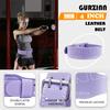 9 mm Leather Weight Lifting Belt for Men and Women with 4 Inches Wide Padded for Weightlifting Deadlift, Cross Training, Power Lifting Workout & Squats Exercise(Purple/M) view 2
