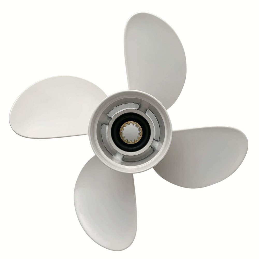 SLEIPNIR Boat Propeller 10 5/8X12 for Yamaha Outboard 4 Blades Aluminum 13 Tooth 10.6X12