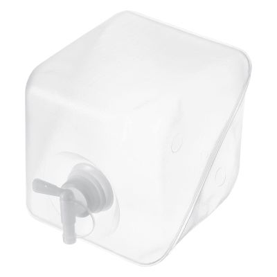 MECCANIXITY Collapsible Water Container 5L 1.32 Gallon Portable Storage Carrier Cube Jug with Spigot Sealing Cap for Outdoor Hiking Camping Boating Swimming