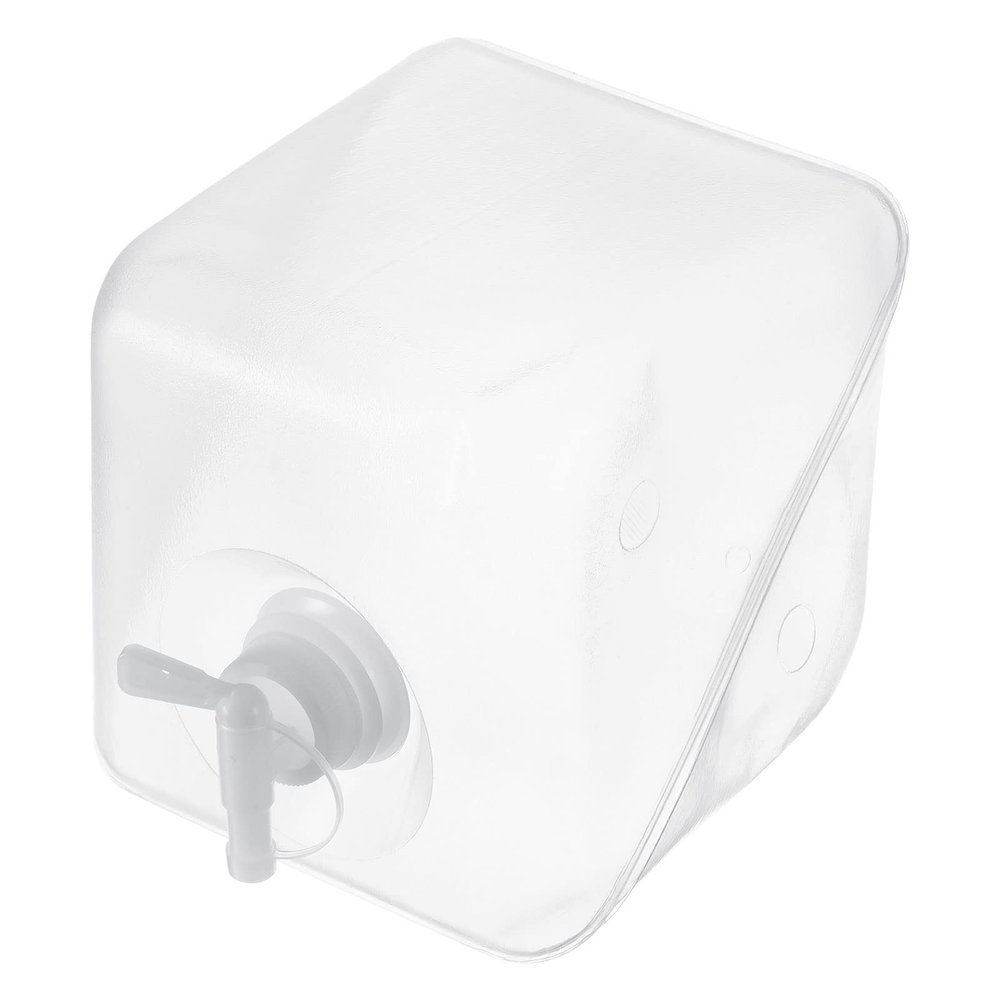 MECCANIXITY Collapsible Water Container 5L 1.32 Gallon Portable Storage Carrier Cube Jug with Spigot Sealing Cap for Outdoor Hiking Camping Boating Swimming