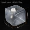 MECCANIXITY Collapsible Water Container 5L 1.32 Gallon Portable Storage Carrier Cube Jug with Spigot Sealing Cap for Outdoor Hiking Camping Boating Swimming view 2