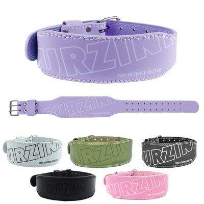 9 mm Weight Lifting Belt For Ladies (4" Wide /9mm thickness) - Leather Gym Belts Lower Waist Back Support For Women Fitness Squat Deadlift Heavy Duty Cross Training Gym Powerlifting Workout(Purple/XS)
