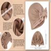 beauty YFJH Womens Bowknot Stretch Hijab Turban Headwear Cap (Pink Power) view 4