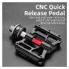 XIWALAI Bicycle Pedales MTB Quick Release CNC Rainproof Seal Bearing 8.2cm Widened Non-Slip Chrome Molybdenum Bike Road Pedal (Color : K3462F-BK) view 2