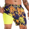 APTRO Men's Swim Trunks with Compression Liner 5 Inch Bathing Suit Beach Swimsuits #C190 2X view 1
