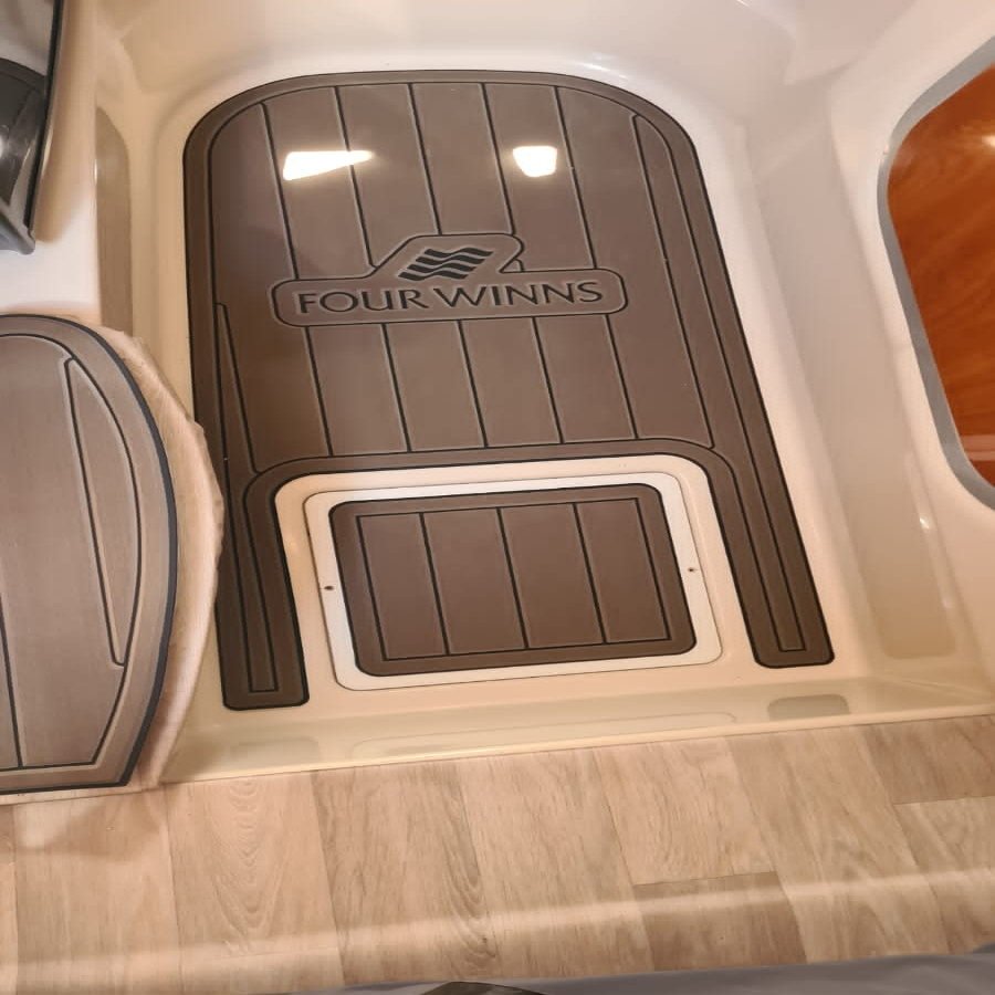 Boat EVA Faux Teak Decking Floor Compatible with 2005 Four Winns Vista 248 Cabin and Steps