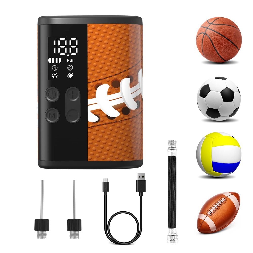 Woowind Ball Pump - The Ultimate Electric Basketball Pump with Power Bank and LED Lighting
