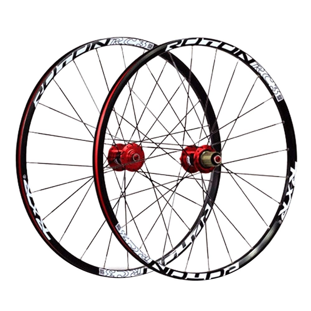 Bike Wheelset 24" BMX Double Wall Alloy Rim Disc Brake Sealed Bearing 24H Carbon Fiber Hub QR for 8/9/10 Speed Folding Bicycle (Size : 24inch)