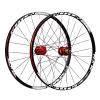 Bike Wheelset 24" BMX Double Wall Alloy Rim Disc Brake Sealed Bearing 24H Carbon Fiber Hub QR for 8/9/10 Speed Folding Bicycle (Size : 24inch) view 1