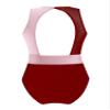 Aislor Girls' Ballet Dance Leotard Sleeveless Mesh Patchwork Criss Cross Back Unitards Gymnastic Jumpsuit Activewear Burgundy&Pink 4 Years view 2