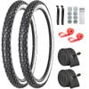 2 Pack 24x2.125 Cruiser Bike Tires White Side Wall with Repair Kit- 2 Inner Tubes,2 Levers,2 Rim Strips, Glueless Patch Kit view 1