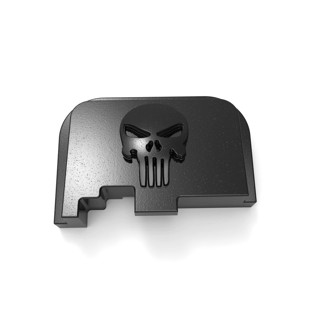 MakerShot Custom 3D Aluminum Slide Cover Back Plate, Compatible with Taurus GX4 (Skull)