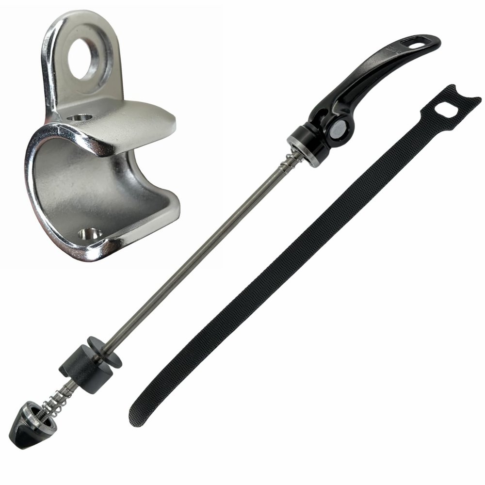 Cup Mount Bike Trailer Hitch and Titanium Skewer Kit for Thule Chariot Bike Trailers Compatible with Chariot Courier Coaster Cadence (Cup Mount and Skewer)