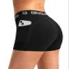 G Gradual Women's Spandex Compression Volleyball Shorts 3" /7" Workout Pro Shorts for Women (Black/Wine/Charcoal Pockets, X-Large) view 3