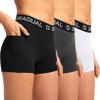 G Gradual Women's Spandex Compression Volleyball Shorts 3" /7" Workout Pro Shorts for Women (Black/White/Charcoal Pockets, Small) view 1