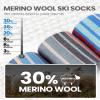 OutdoorMaster Ski Socks, Merino Wool Ski Socks for Men & Women, Thermal Winter Warm & Breathable Snowboarding Socks for Cold Weather, Over The Calf Non-Slip Cuff, Machine Washable view 2
