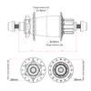 ALAUDARK Beak E1 Bike hub 32H for Dirt Jump Single Speed Axle Front 100mm or Bolt-On 135mm Rear view 4