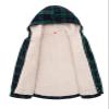ZENTHACE Kids Girls Buffalo Plaid Button Down Flannel Shirt Sherpa Fleece Hooded Flannel Jacket Winter Coat Black Watch S Size 5-6 view 3