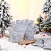 SATINIOR 2 Pair Unisex Winter Half Finger Gloves Knitted Fingerless Mittens Warm Stretchy Gloves in Common Size(Gray, Light Khaki) view 4