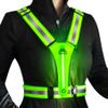 Topward LED Reflective Vest Safety Gear, Light Up Vest for Night Walking Cycling, High Visibility Running Vest with Reflective Strips, USB Rechargeable with Adjustable Waist/Shoulder view 1