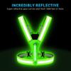Topward LED Reflective Vest Safety Gear, Light Up Vest for Night Walking Cycling, High Visibility Running Vest with Reflective Strips, USB Rechargeable with Adjustable Waist/Shoulder view 2