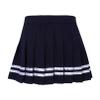 easyforever Girls Striped Style Pleated Mini Skirt High Waist Skater Tennis School Uniform Skirt Cheer Skirt Skort Dark Blue&White 15-16 Years view 1