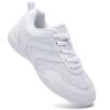 LANDHIKER Cheer Shoes for Women Cheerleading Shoes Girls Youth White Competition Cheerleading Gear Dance Shoes Sports Shoes Tennis Training Athletic Shoes Flats Breathable Kids Cheer Sneakers view 1