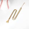 AIAINAGI Baseball Initial A-Z Letter Necklace - Men's Baseball Charm Pendant in Stainless Steel Gold Chain, 22inch Personalized Gift for Men (18+) view 3
