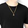 AIAINAGI Baseball Initial A-Z Letter Necklace - Men's Baseball Charm Pendant in Stainless Steel Gold Chain, 22inch Personalized Gift for Men (18+) view 4