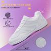 LANDHIKER Cheer Shoes for Women Cheerleading Shoes Girls Youth White Competition Cheerleading Gear Dance Shoes Sports Shoes Tennis Training Athletic Shoes Flats Breathable Kids Cheer Sneakers view 3