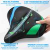 CDYWD Oversized Bike Seat for Men & Women, Comfortable Gel Padded, Extra Wide Bicycle Seat Cushion Comfort, Replacement Saddle for Peloton, Stationary Exercise Bike, Mountain Bike, Cruiser, City Bike view 3