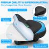CDYWD Oversized Bike Seat for Men & Women, Comfortable Gel Padded, Extra Wide Bicycle Seat Cushion Comfort, Replacement Saddle for Peloton, Stationary Exercise Bike, Mountain Bike, Cruiser, City Bike view 4