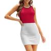 Adugen Origei Monaco Flag Sleeveless Sundress Womens Dresses Summer Dress for Women Casual T-Shirt Dress L view 1