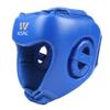 Wesing Professional Boxing Headgear Muay Thai Martial Arts Training Sparing Headgear Without Cheeks (Medium, Blue) view 1