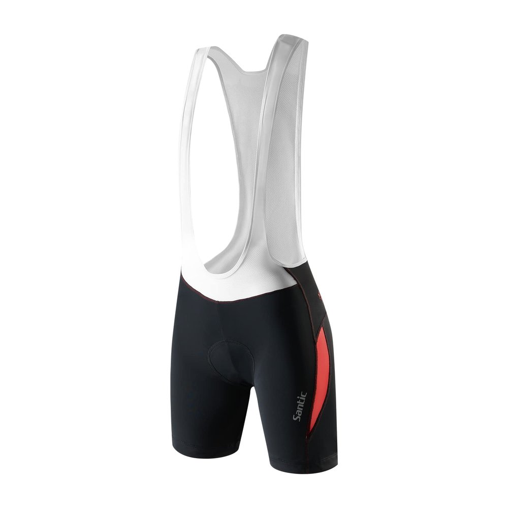 Santic Women's Cycling Bib Shorts 4D Padded Bike Shorts Bicycle Tights Breathable High Stretchy Cycling Shorts for Women Pink L