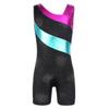 Nikiikoo Kids Girls Shiny Metallic Gymnastics Leotards Shorts Unitard Yoga Dance Sports Biketard Bodysuit Black 3-4 Years view 1