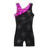 Nikiikoo Kids Girls Shiny Metallic Gymnastics Leotards Shorts Unitard Yoga Dance Sports Biketard Bodysuit Black 3-4 Years view 4