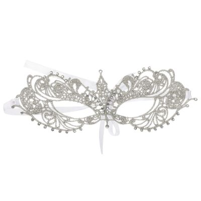 ABOOFAN Masquerade Masks for Women Venetian Lace Eye Masks for Carnival Prom Ball Fancy Dress Party Supplies Silver