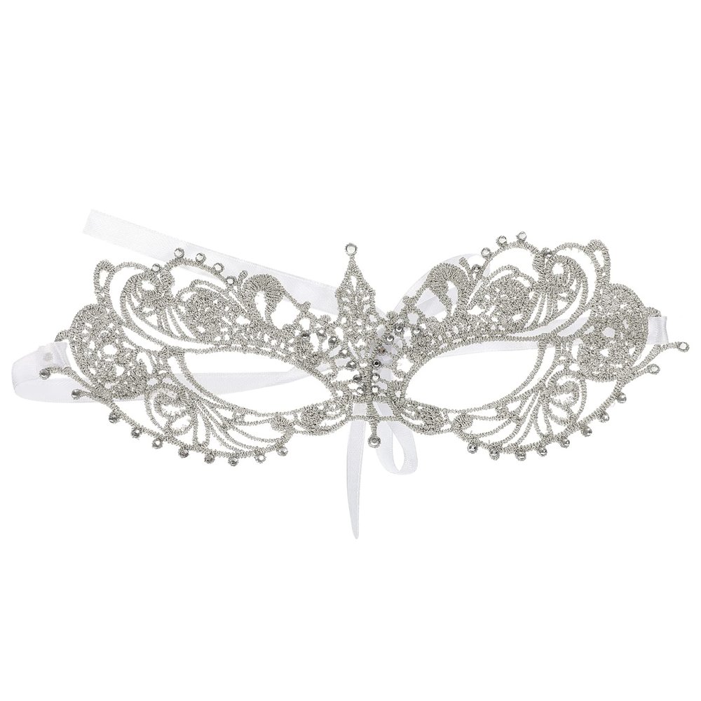 ABOOFAN Masquerade Masks for Women Venetian Lace Eye Masks for Carnival Prom Ball Fancy Dress Party Supplies Silver