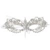 ABOOFAN Masquerade Masks for Women Venetian Lace Eye Masks for Carnival Prom Ball Fancy Dress Party Supplies Silver view 1