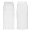 Alvivi Women's Elastic Waist Half Slip Underskirt Short Mini Skirt Slit Lace Trim Skirts Nylon Essentials Half Slip White A One Size view 1