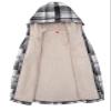 ZENTHACE Kids Girls Flannel Jacket with Hood Button Up Plaid Flannel Hoodie Shirt Jacket Fall Winter Coat Grey White S Size 5-6 view 4
