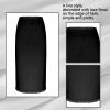 Alvivi Women's Elastic Waist Half Slip Underskirt Short Mini Skirt Slit Lace Trim Skirts Nylon Essentials Half Slip Black A One Size view 2