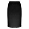 Alvivi Women's Elastic Waist Half Slip Underskirt Short Mini Skirt Slit Lace Trim Skirts Nylon Essentials Half Slip Black A One Size view 4