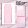 Alvivi Women's Elastic Waist Half Slip Underskirt Short Mini Skirt Slit Lace Trim Skirts Nylon Essentials Half Slip Light Pink A One Size view 4
