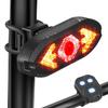 Bike Taillight USB Rechargeable Bicycle Turn Signals with Remote Control Rear Light Waterproof Safety Warning Back Lights Alarm for Night Riding Mountain Bike Accessories (Set B) view 1