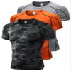 3 Pack Men's Compression Shirts Short Sleeve Workout T-Shirt Cool Dry Undershirts Baselayer Sport Cool Shirt Running Tops view 1