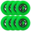 WHEELCOME 8-Pack Inline Skate Wheels Outdoor Indoor Roller Blade Wheels 85a Roller Hockey Wheels 64mm 70mm 72mm 76mm 80mm Inline Wheels Replacement for RipStik, Luggage, Scooter, etc (Green, 70mm) view 1