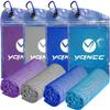 YQXCC 4 Pack Cooling Towels | 40"x12" | Ice Cool for Neck | Microfiber Soft Breathable Chilly | for Yoga, Golf, Gym, Camping, Running, Workout & More Activities view 1
