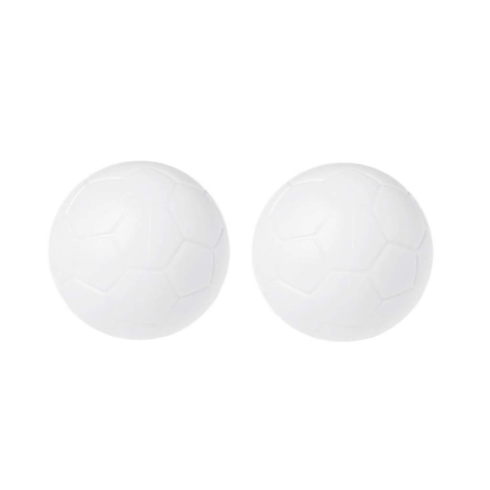 KOCOME 2 Pcs 36mm Table Soccer Footballs Replacements Mini White Soccer Balls Resin Football Indoor Official Tabletop Game Ball
